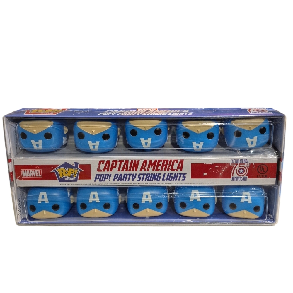 Funko Pop Disney Marvel Captain America 75 Anniversary Party String Lights NEW